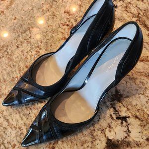 Calvin Klein black suede heels